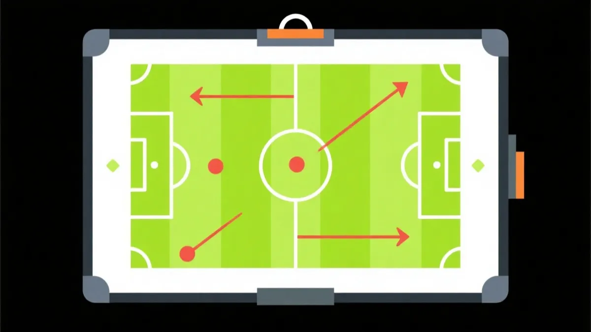 战术板示意:中场占位与边路路线